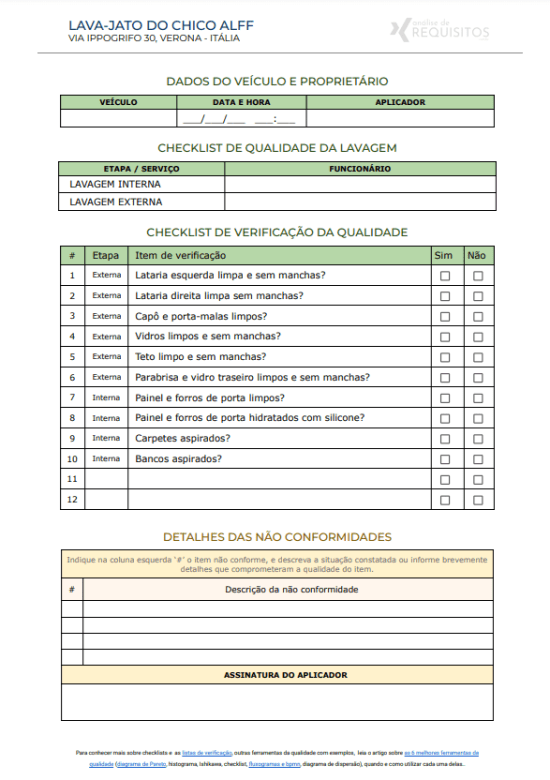 Revise e Atualize seu Checklist Periodicamente - inspiração 1