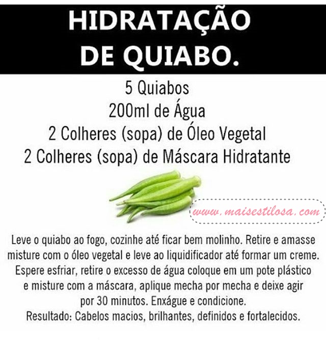 Receita Caseira: Máscara Capilar de Quiabo Para Cabelos Sedosos - inspiração 2