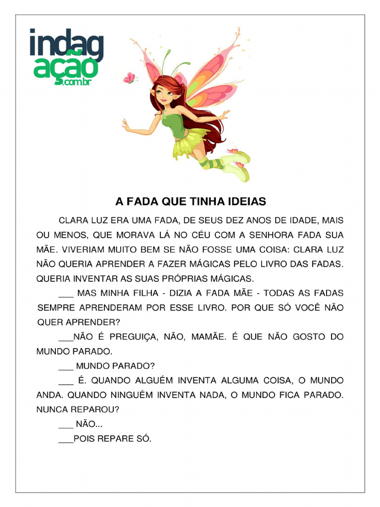 A importância da criatividade na infância: Lições de 'A Fada que Tinha Ideias'