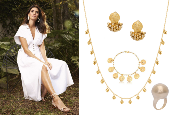 ideias de looks com vestido branco e acessorios
