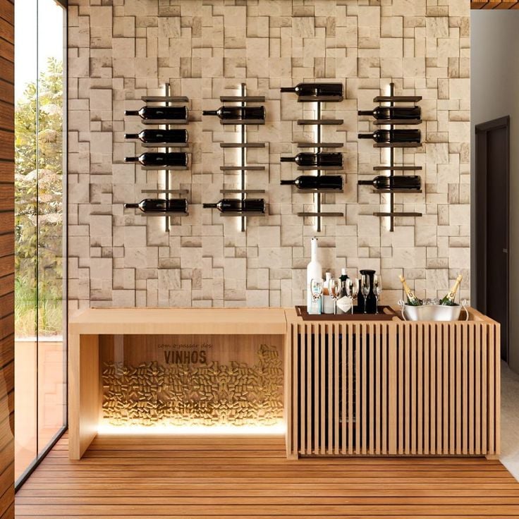 custo adega embutida sala de estar