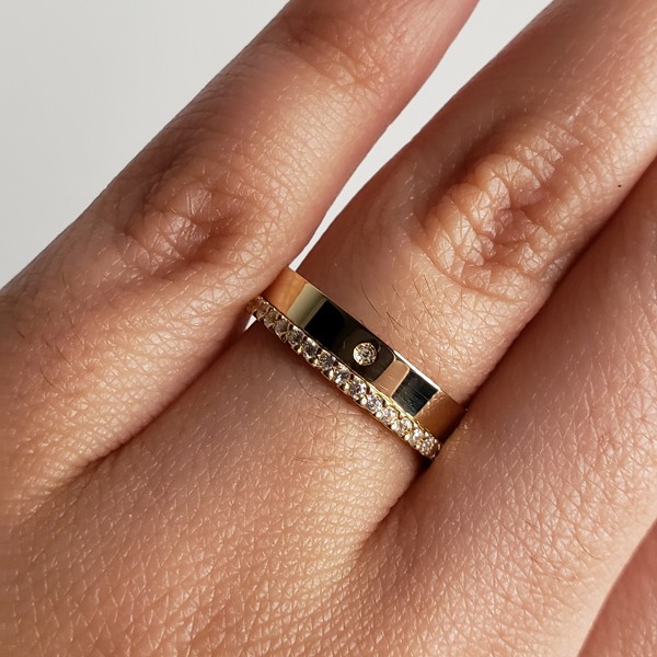 quanto custa um aparador de aliança em ouro 18k com diamantes