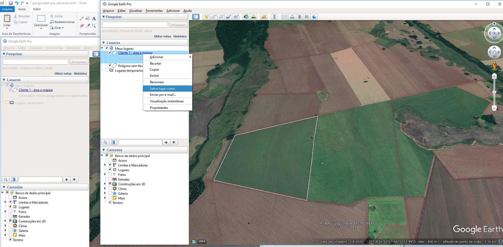 Aplicativos de mapeamento de percurso