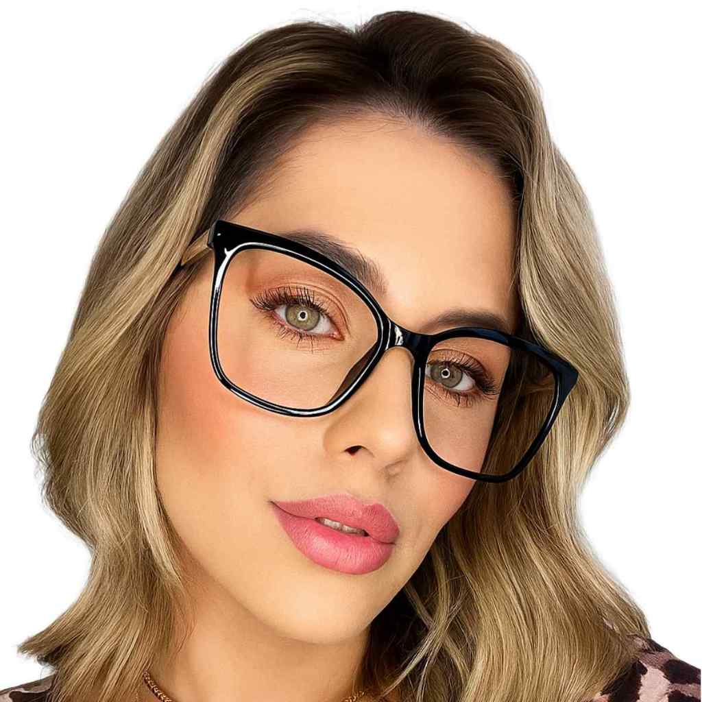 armação de óculos feminino memory titanium