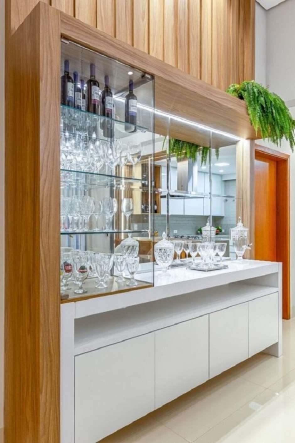 melhores ideias cozinha planejada cristaleira moderna