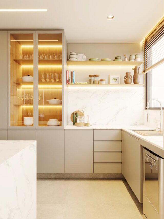 cristaleira com vidro reflecta na cozinha vale a pena