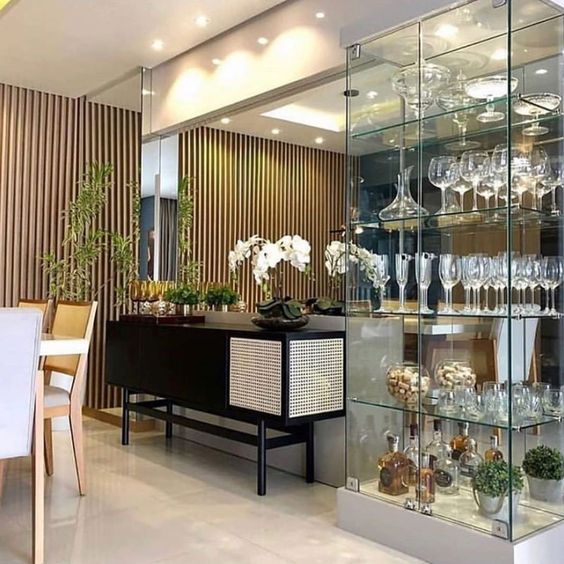 melhores ideias cozinha planejada cristaleira moderna