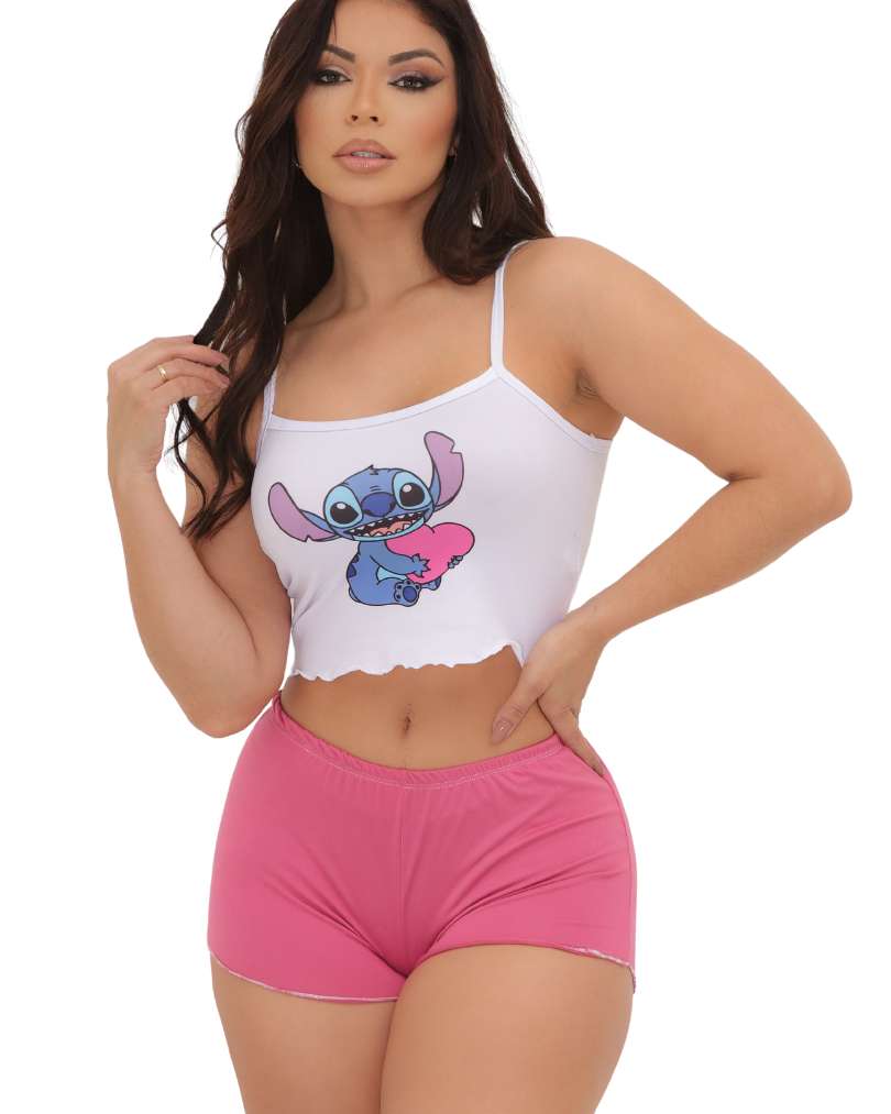 Baby doll feminino com short