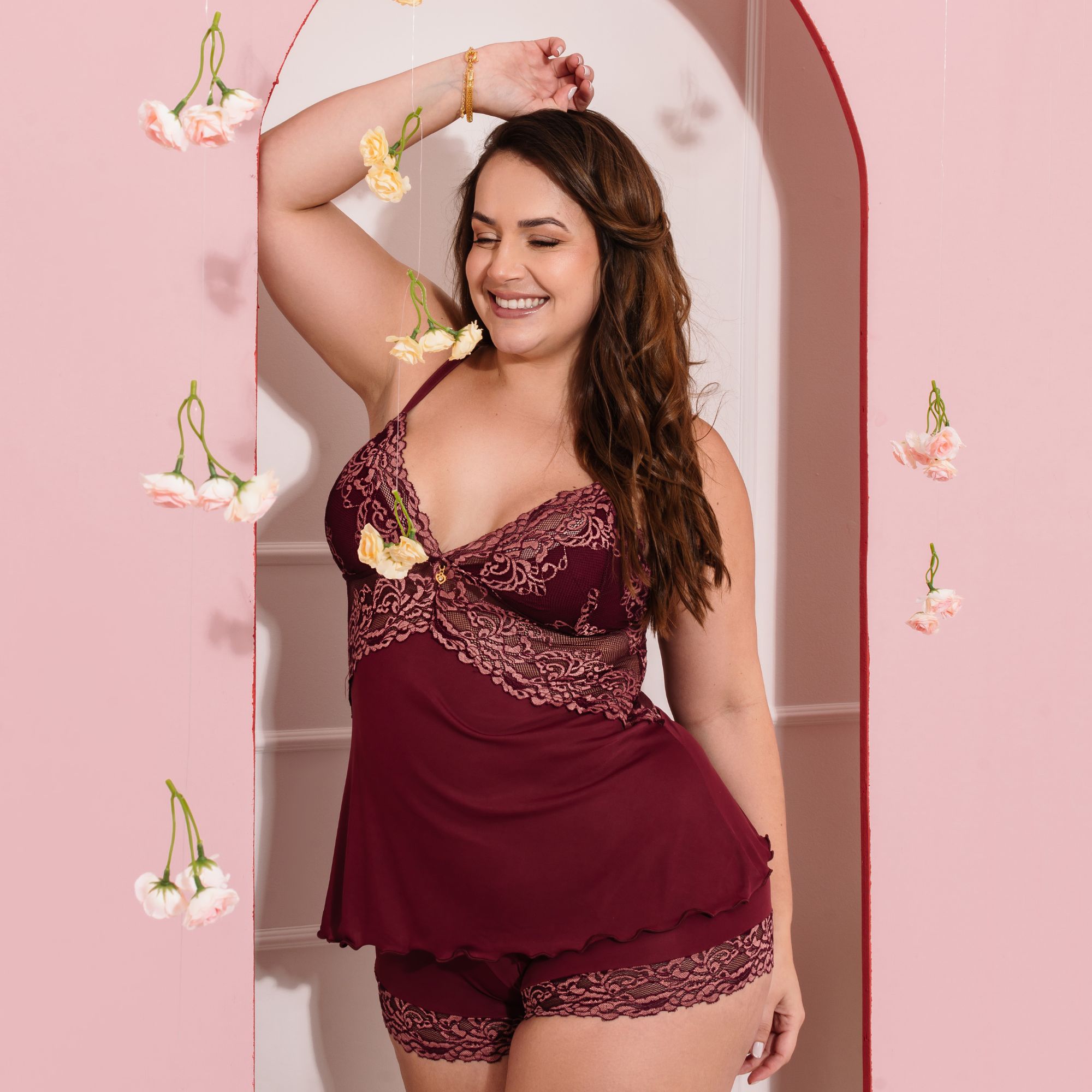 Baby doll feminino plus size