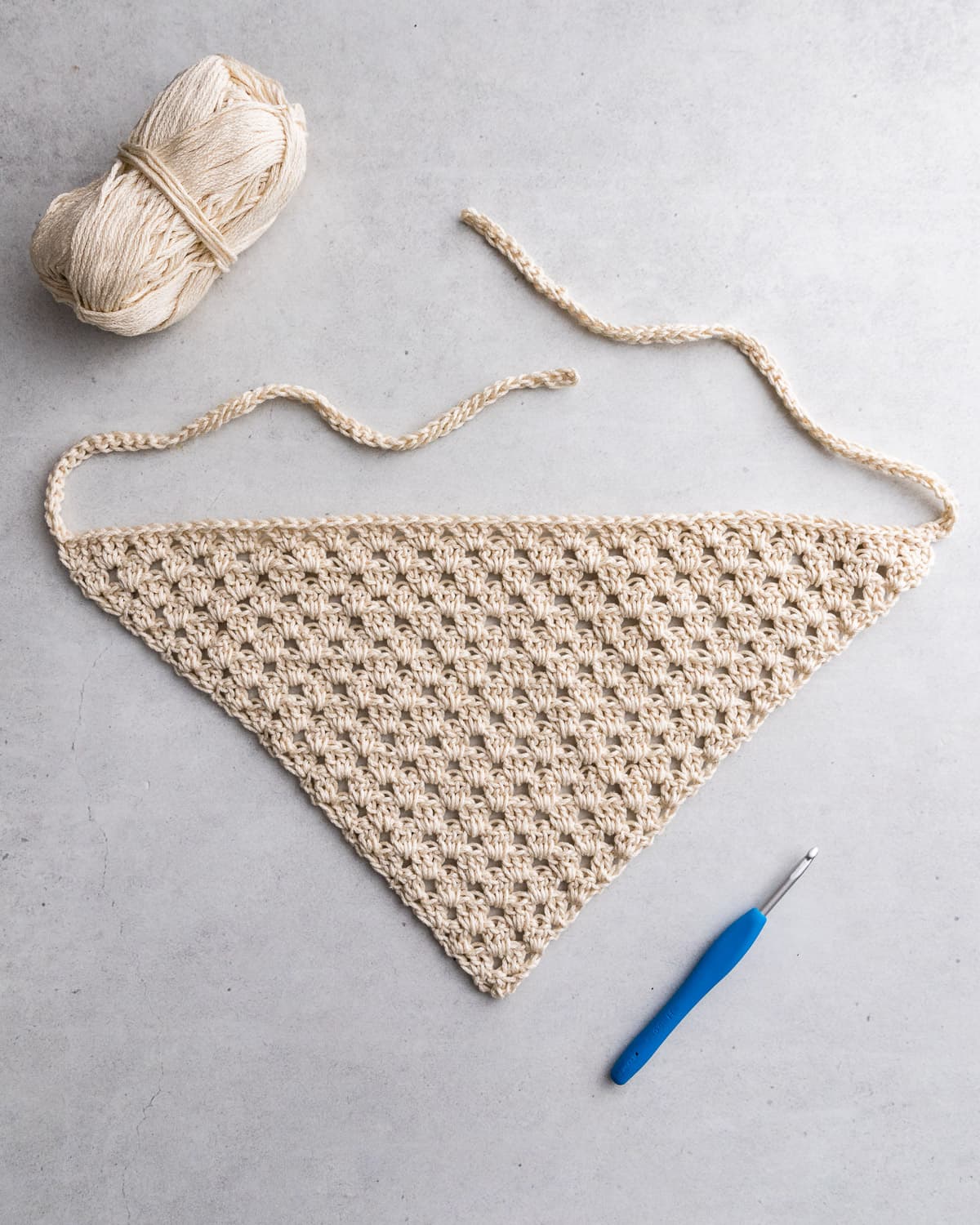 Bandana de crochê para pescoço