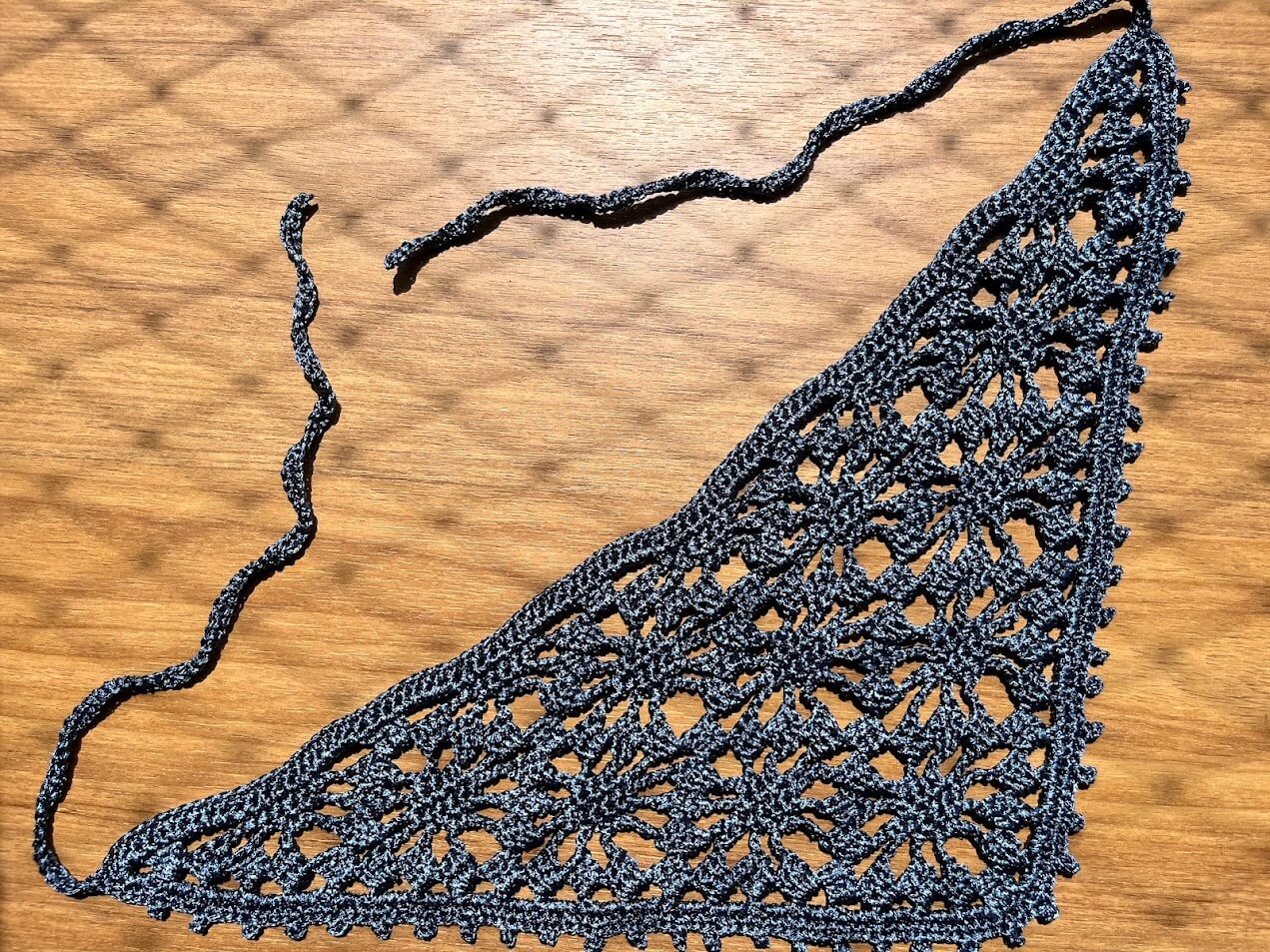 Bandana de crochê artesanal