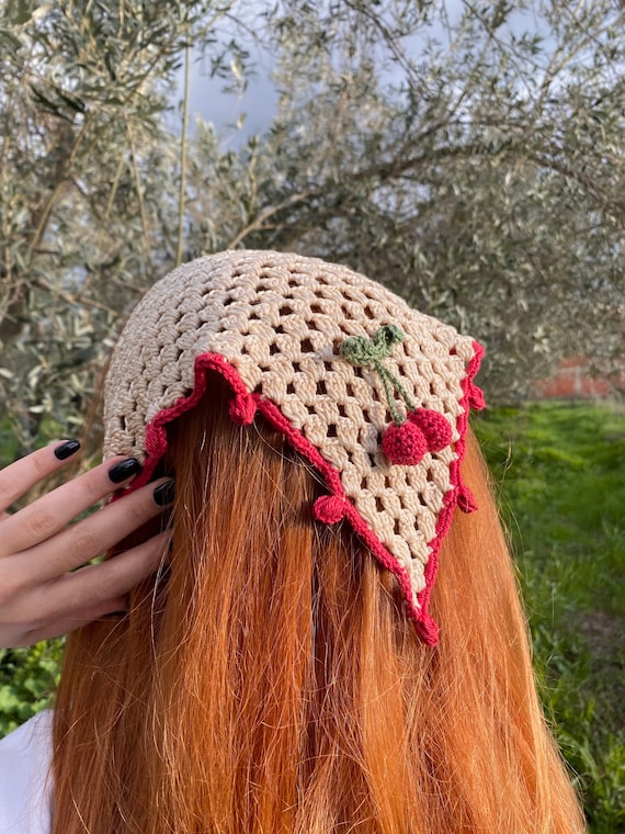 Bandana de crochê feminina