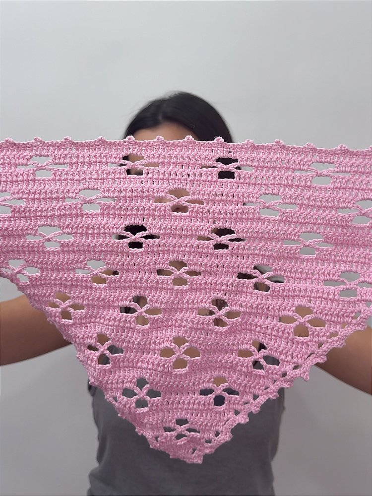 Bandana de crochê para moda praia