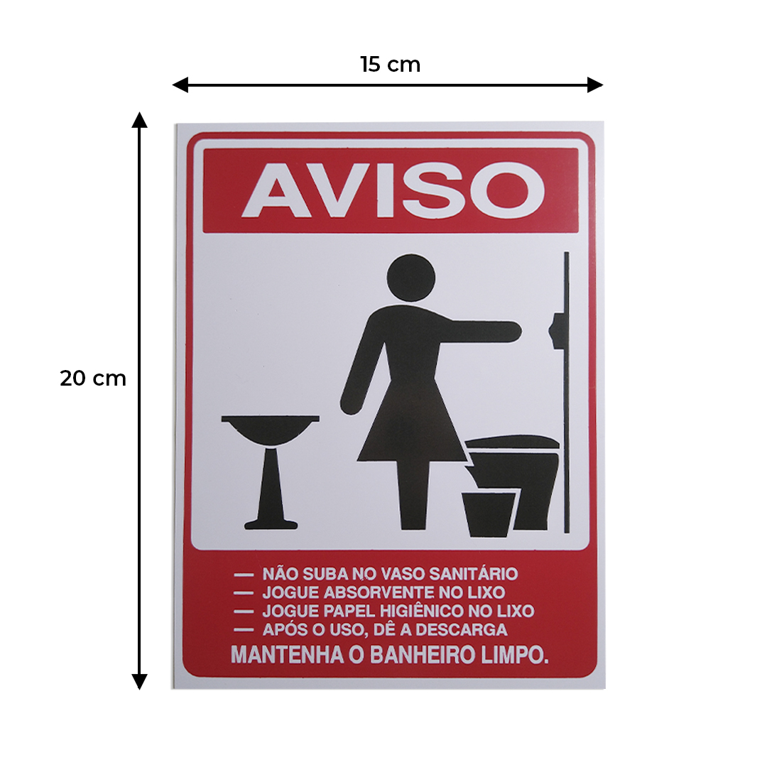 placa banheiro feminino impressa descola como resolver