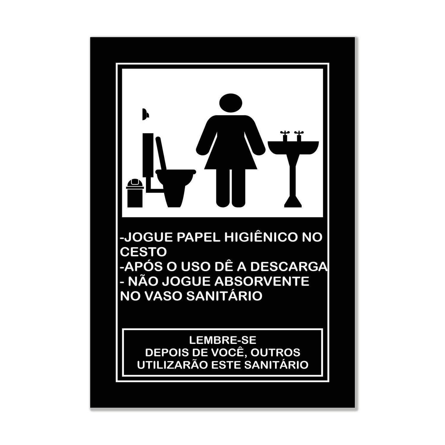 placa banheiro feminino 20x15 cm para imprimir