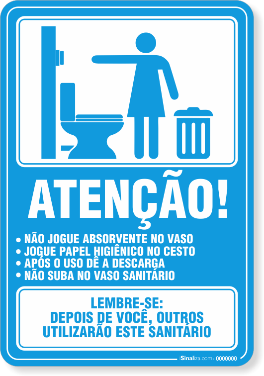placa banheiro feminino impressa descola como resolver