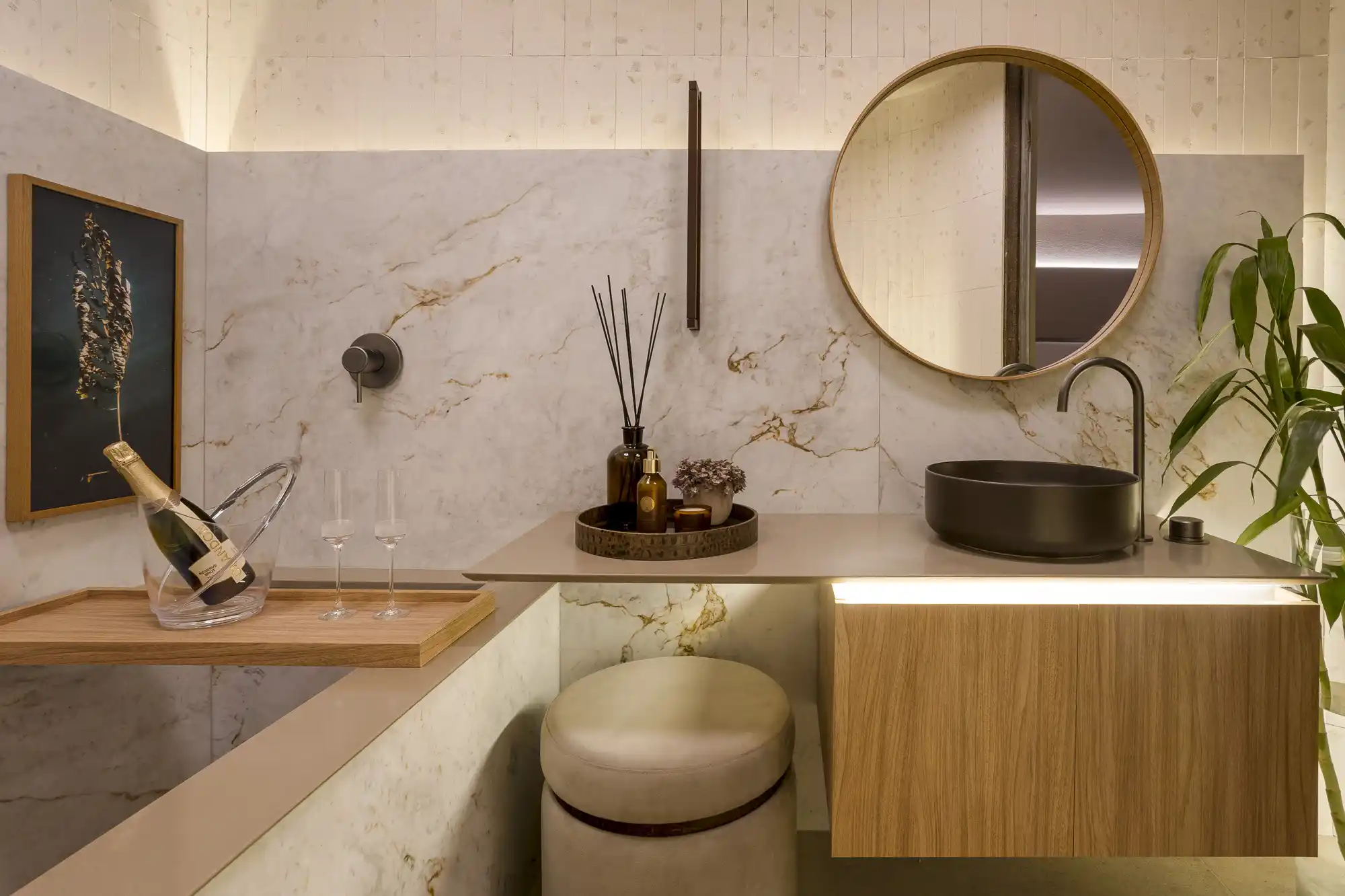 iluminação ideal para banheiro moderno 2024