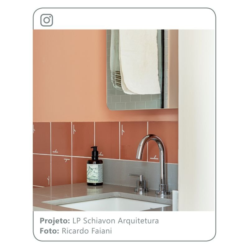 inspiração banheiro pequeno terracota