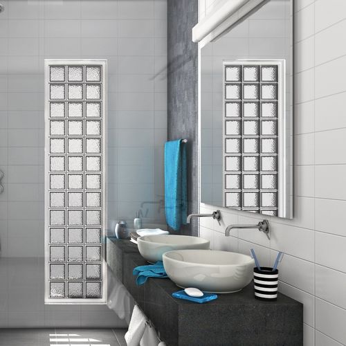 ideias banheiro pequeno tijolo vidro