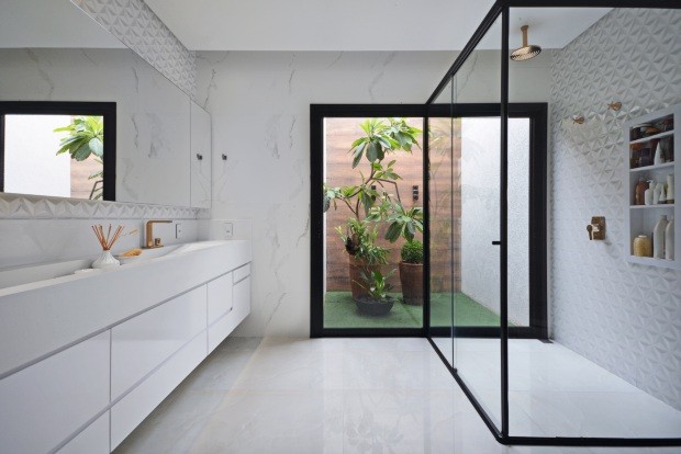 ideias de banheiro pequeno com box de vidro