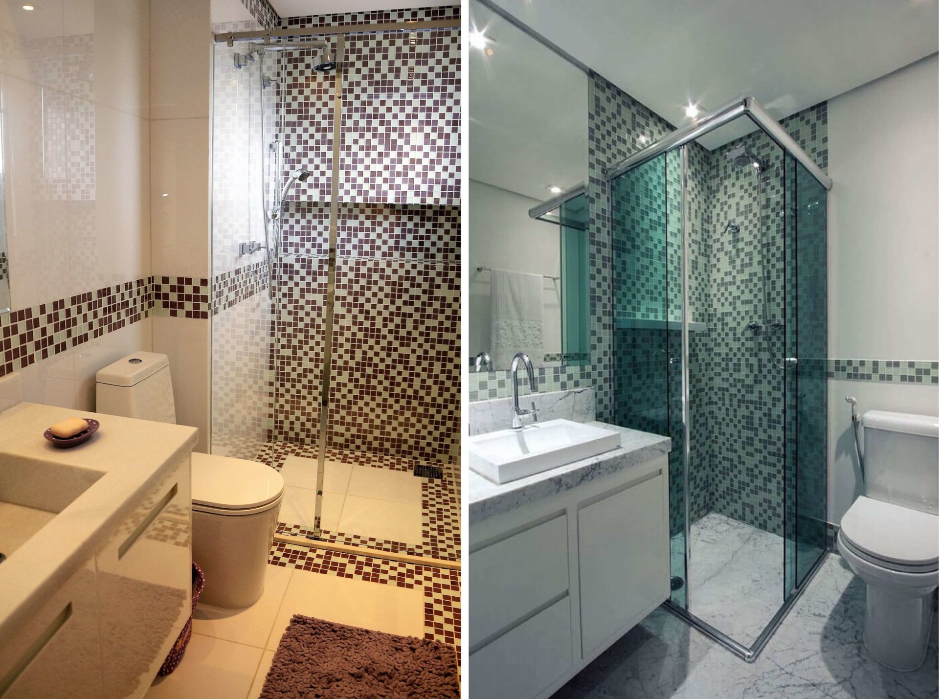 ideias de banheiro pequeno com box de vidro