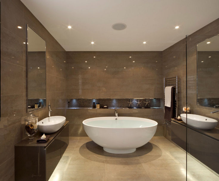 ideias de banheiros com tecnologia integrada