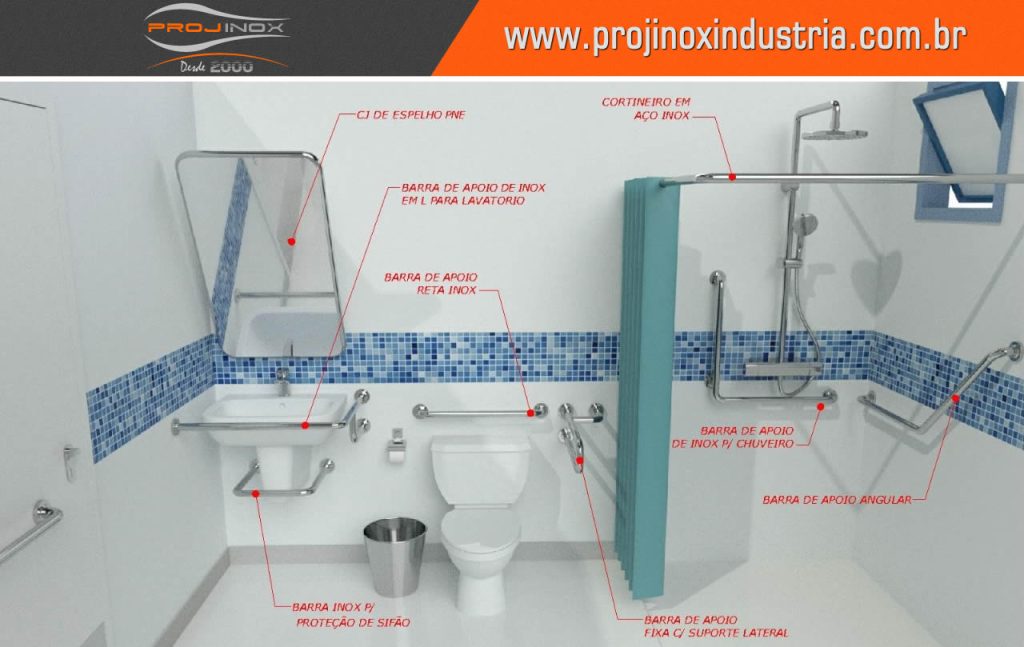 ideias criativas barra de apoio banheiro