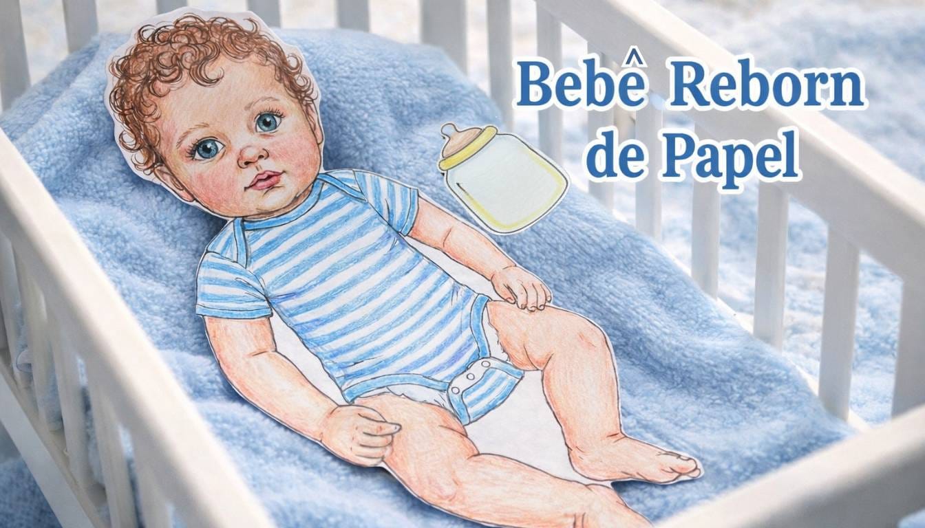 bebê de papel para recortar