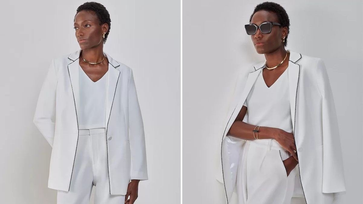 blazer branco feminino alfaiataria para trabalho