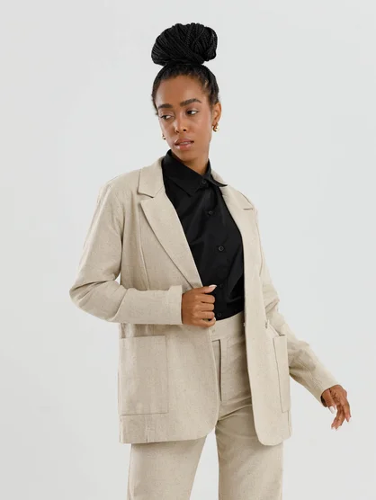 blazer de linho feminino