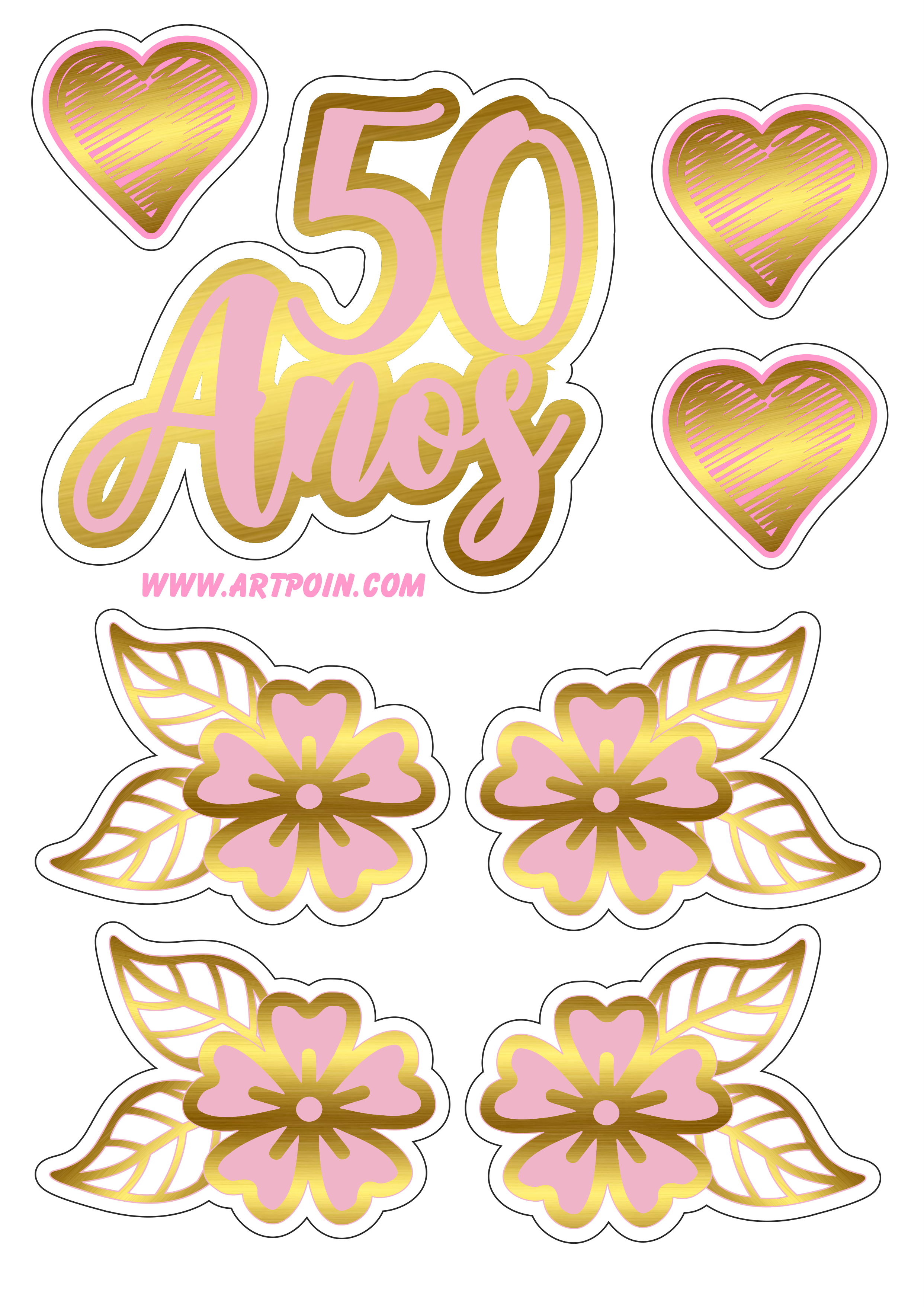 bolo 50 anos feminino dourado