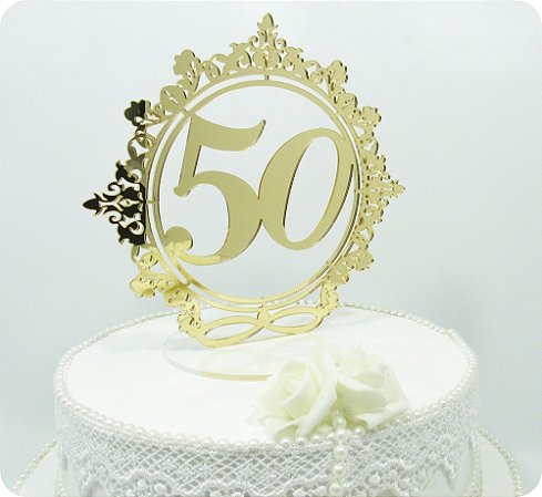 bolo 50 anos feminino rosê gold