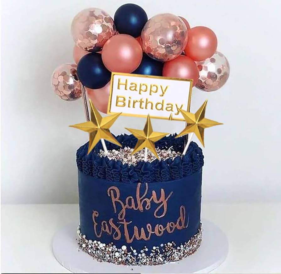 bolo azul feminino com pérolas