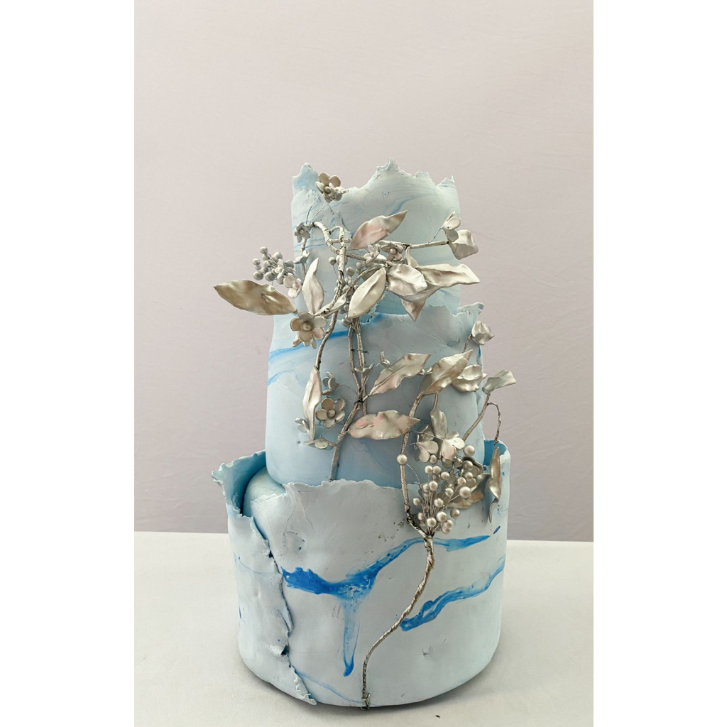 bolo azul feminino para aniversário