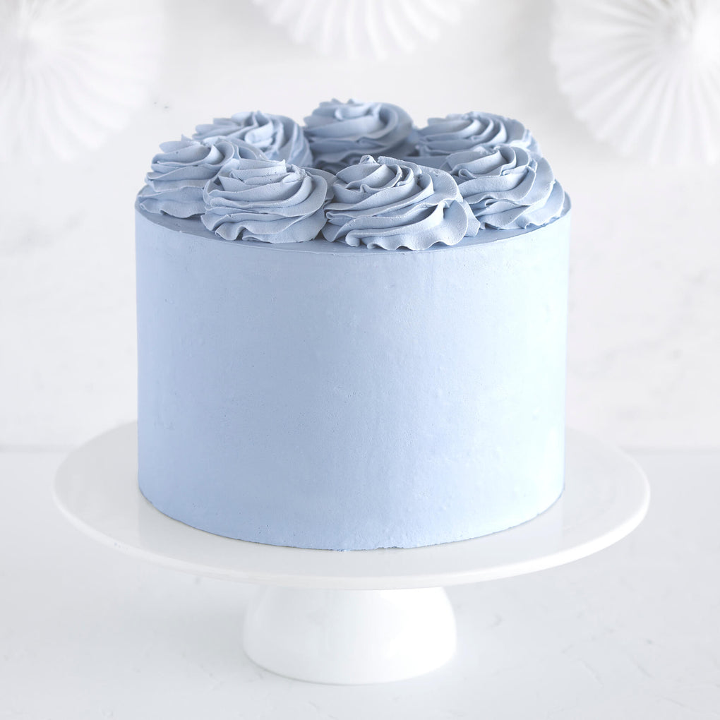 bolo azul feminino para aniversário