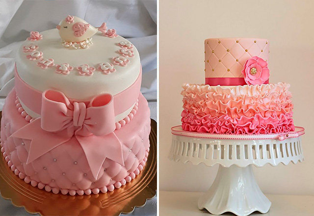 topo de bolo batizado menina