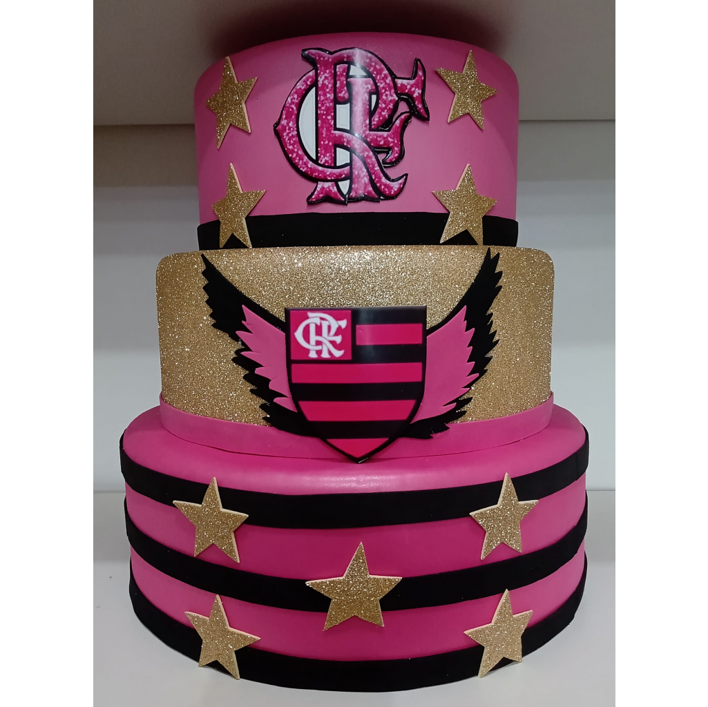 bolo quadrado flamengo feminino
