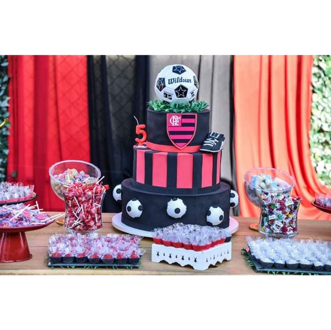 topo de bolo flamengo menina