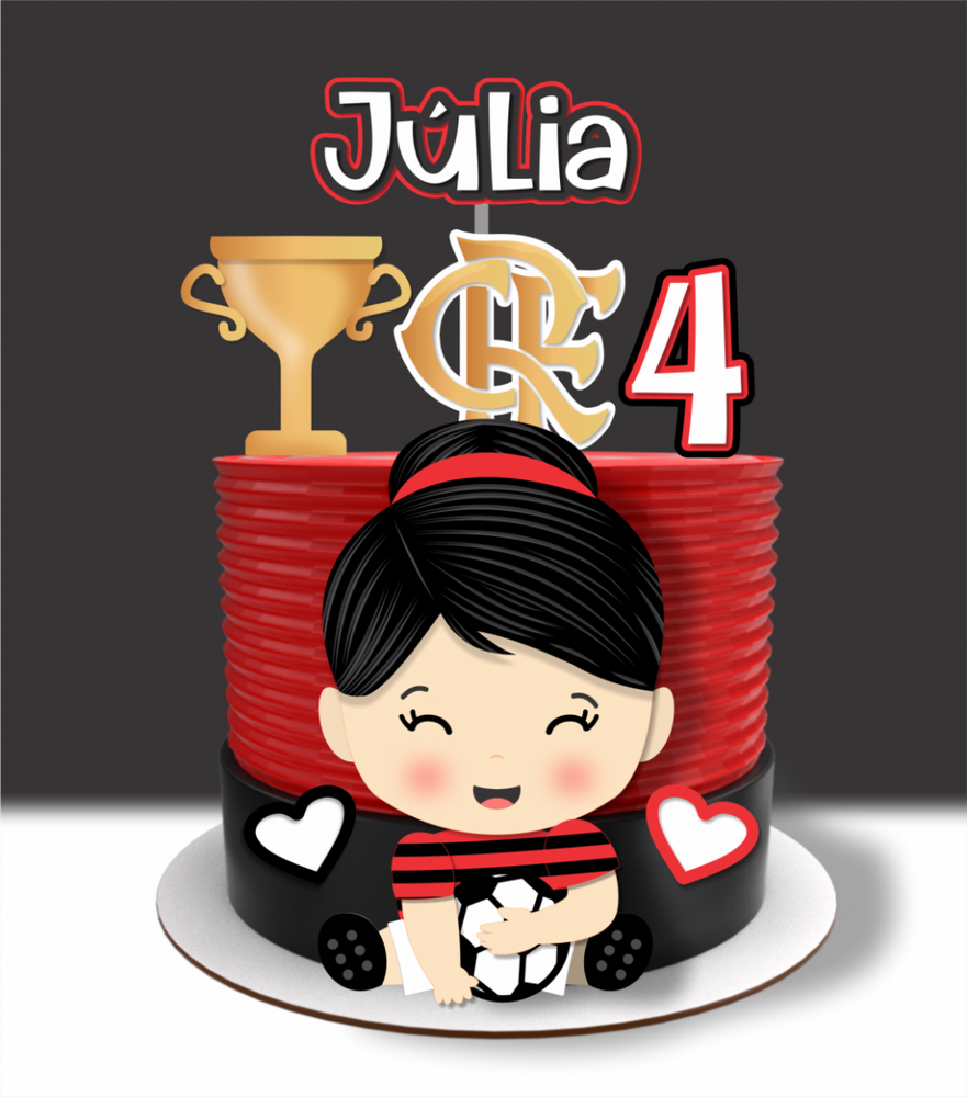 ideias de bolo flamengo feminino