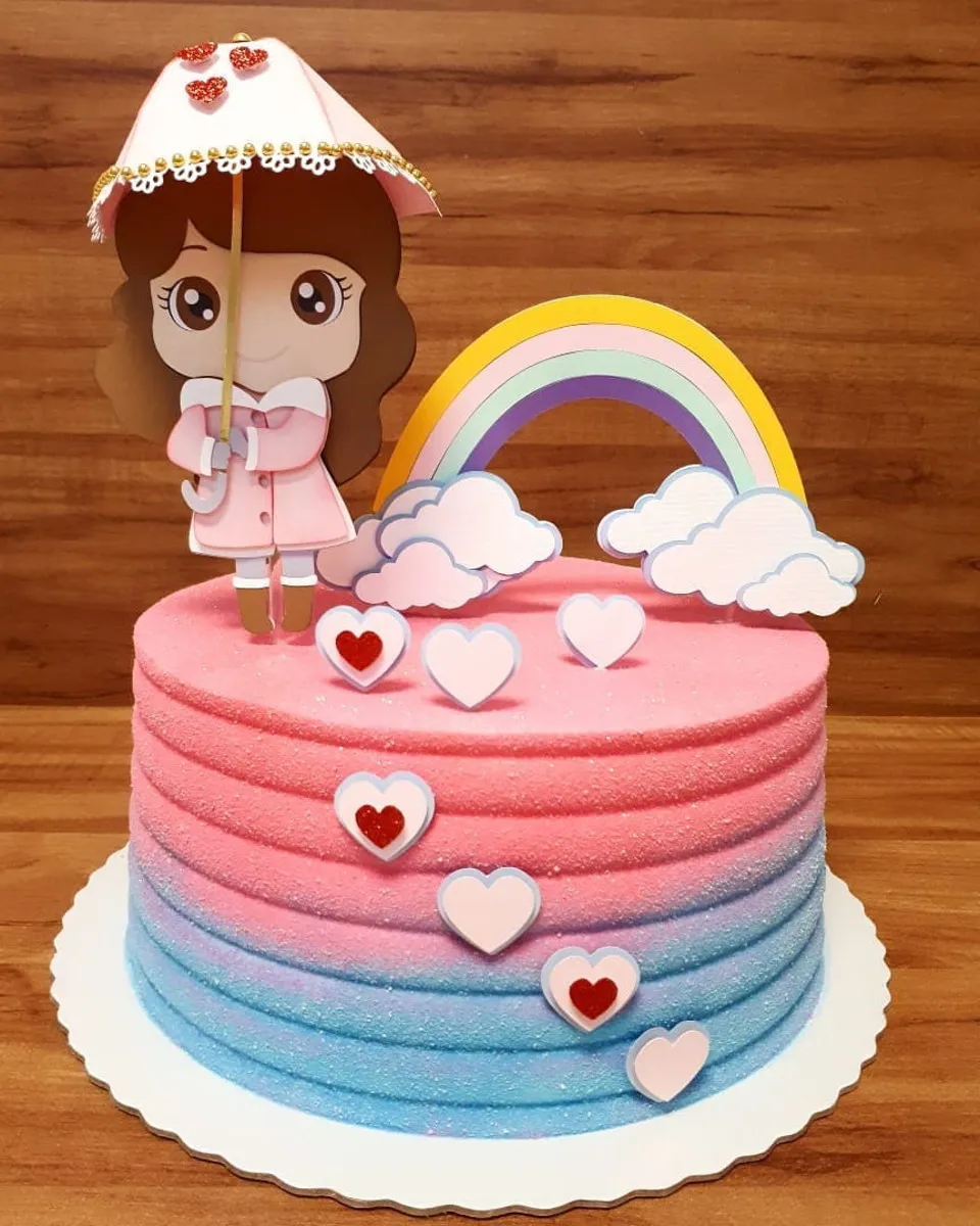 bolo infantil menina decorado