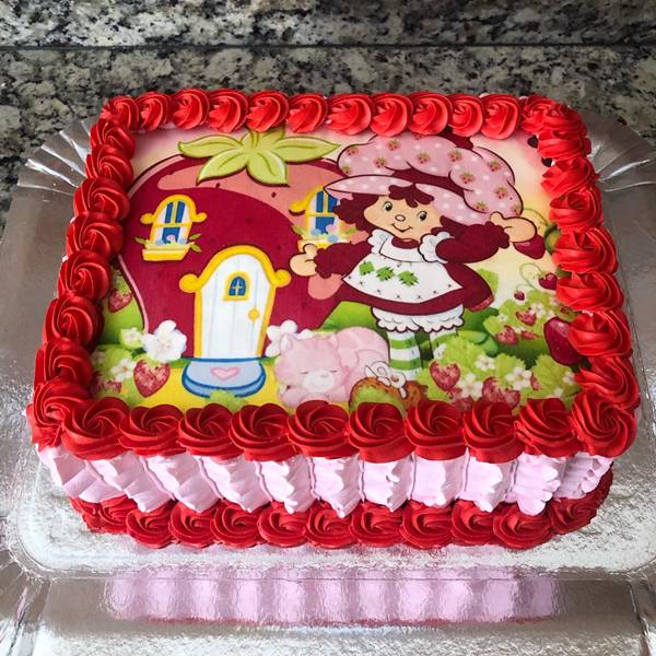 bolo quadrado feminino vermelho