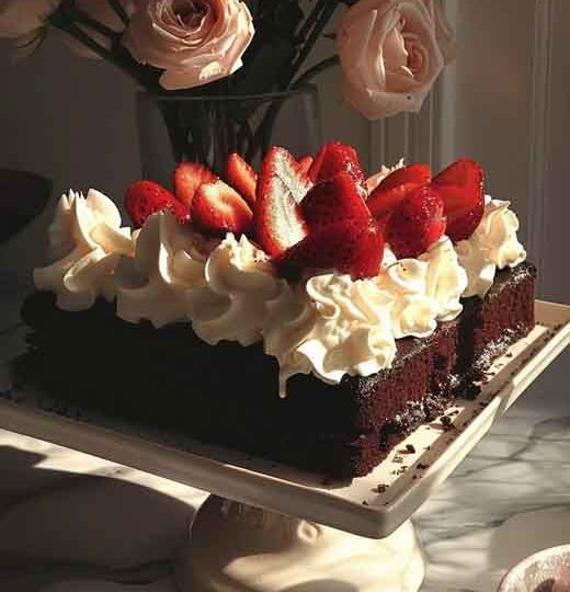 inspiração bolo quadrado feminino vermelho