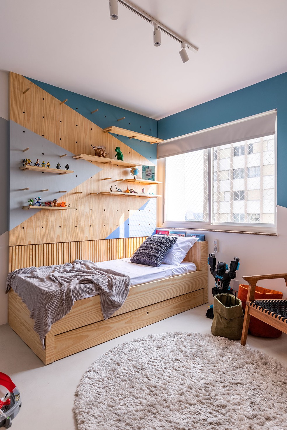 cabeceira solteiro com nicho decorativo