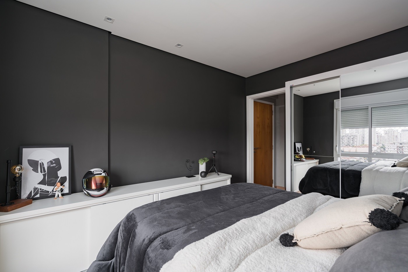 cabeceira solteiro com nicho decorativo