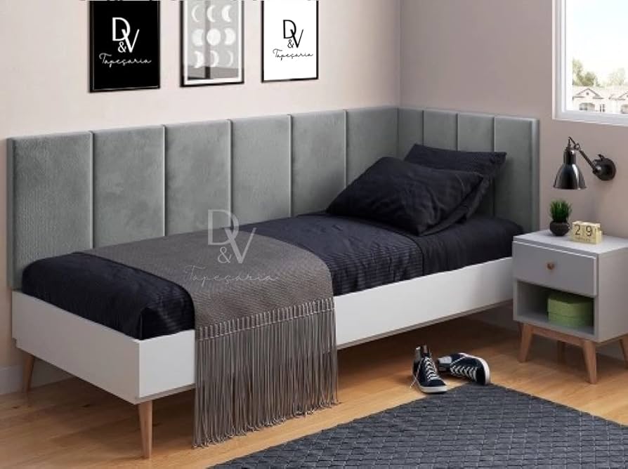 cabeceira solteiro com nicho decorativo