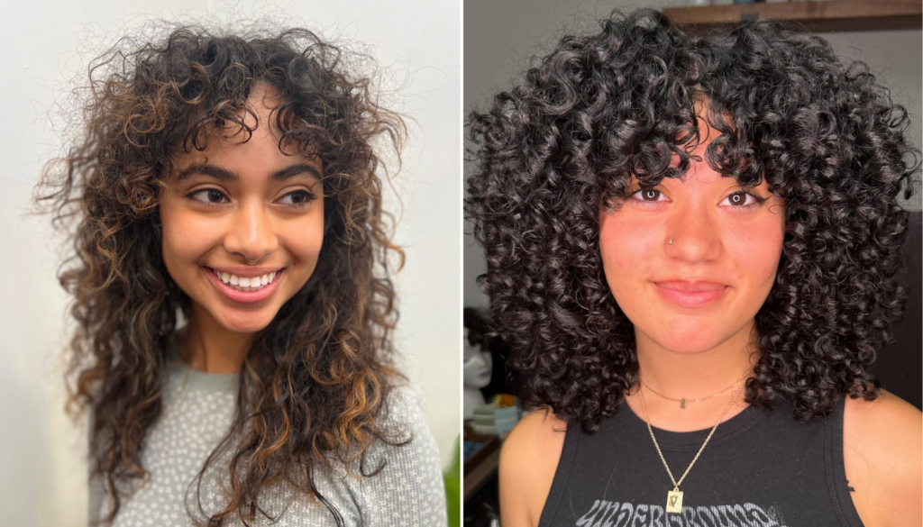 franja cacheada vs franja lisa qual escolher