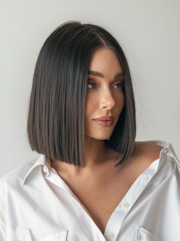 inspiração corte chanel de bico frente e costas