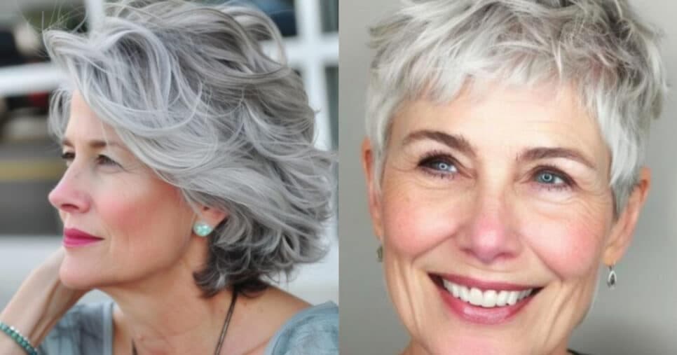 como cuidar de cabelo curto cinza descolorido