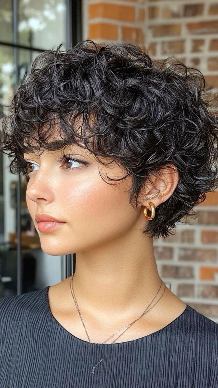 corte pixie cacheado feminino