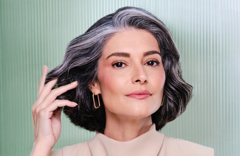 gray blending cabelo grisalho
